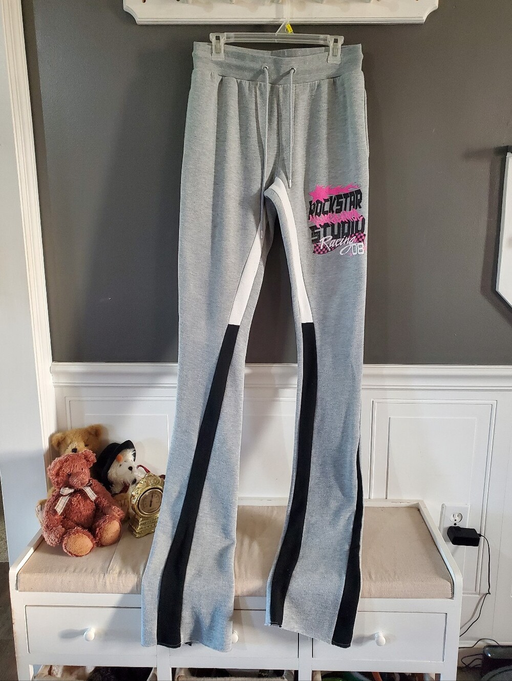 ROCKSTAR ORIGINAL Racing Stacked Flare Sweatpants M